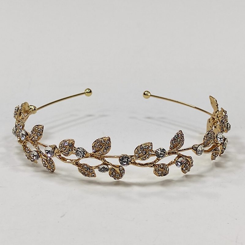 Diadema hojas strass