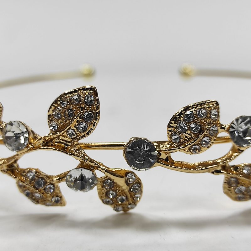Diadema hojas strass