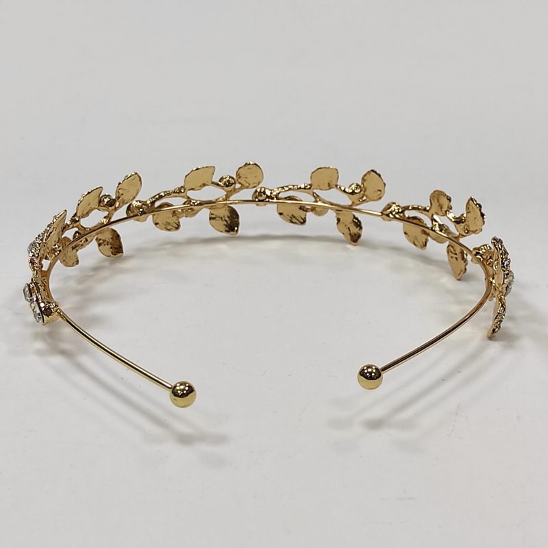 Diadema hojas strass