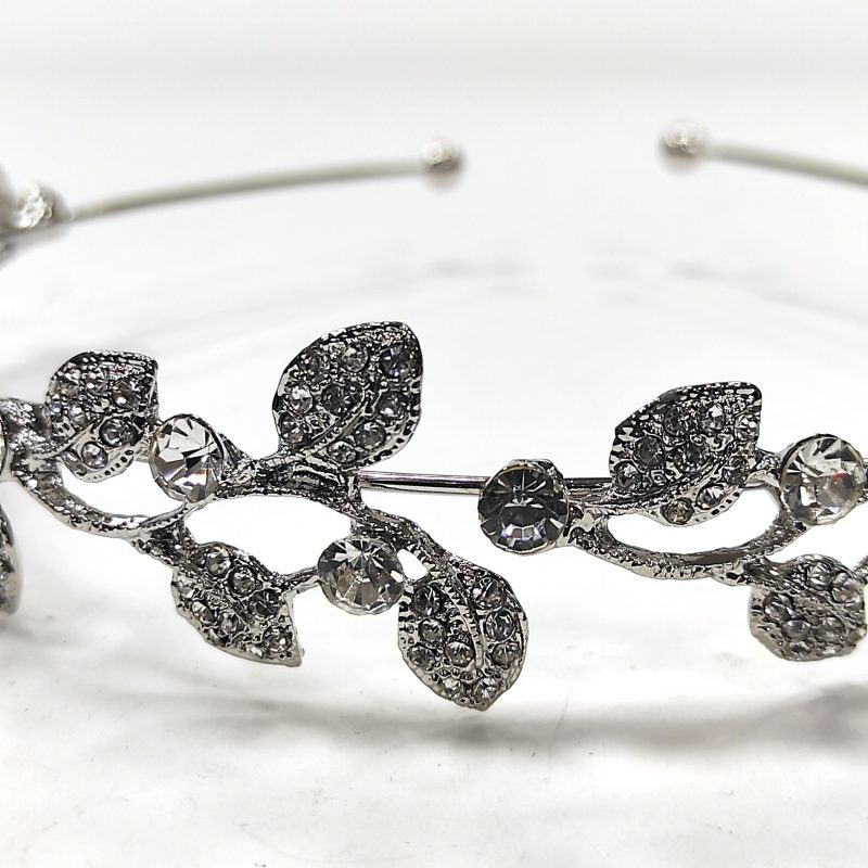 Diadema hojas strass