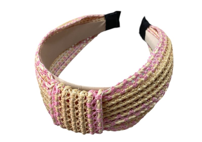 Diadema nudo rafia
